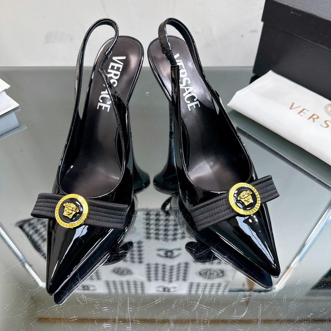 Versace Gianni Ribbon High Slingback Pumps - PerfectKickZ