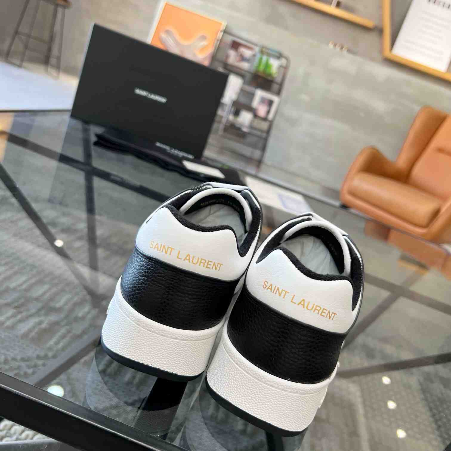 Saint Laurent SL/61 Low-top Sneakers In Perforated Leather - PerfectKickZ