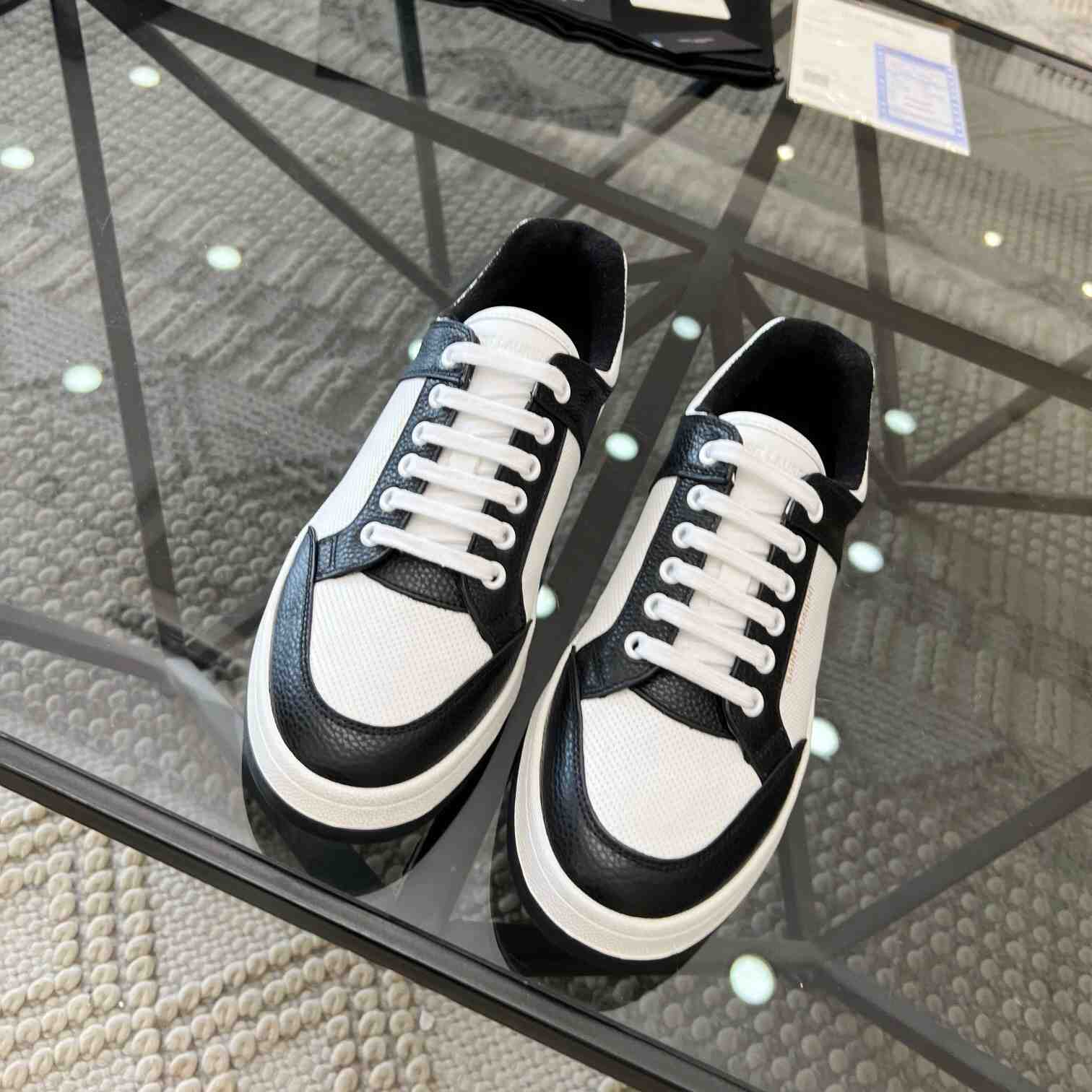 Saint Laurent SL/61 Low-top Sneakers In Perforated Leather - PerfectKickZ
