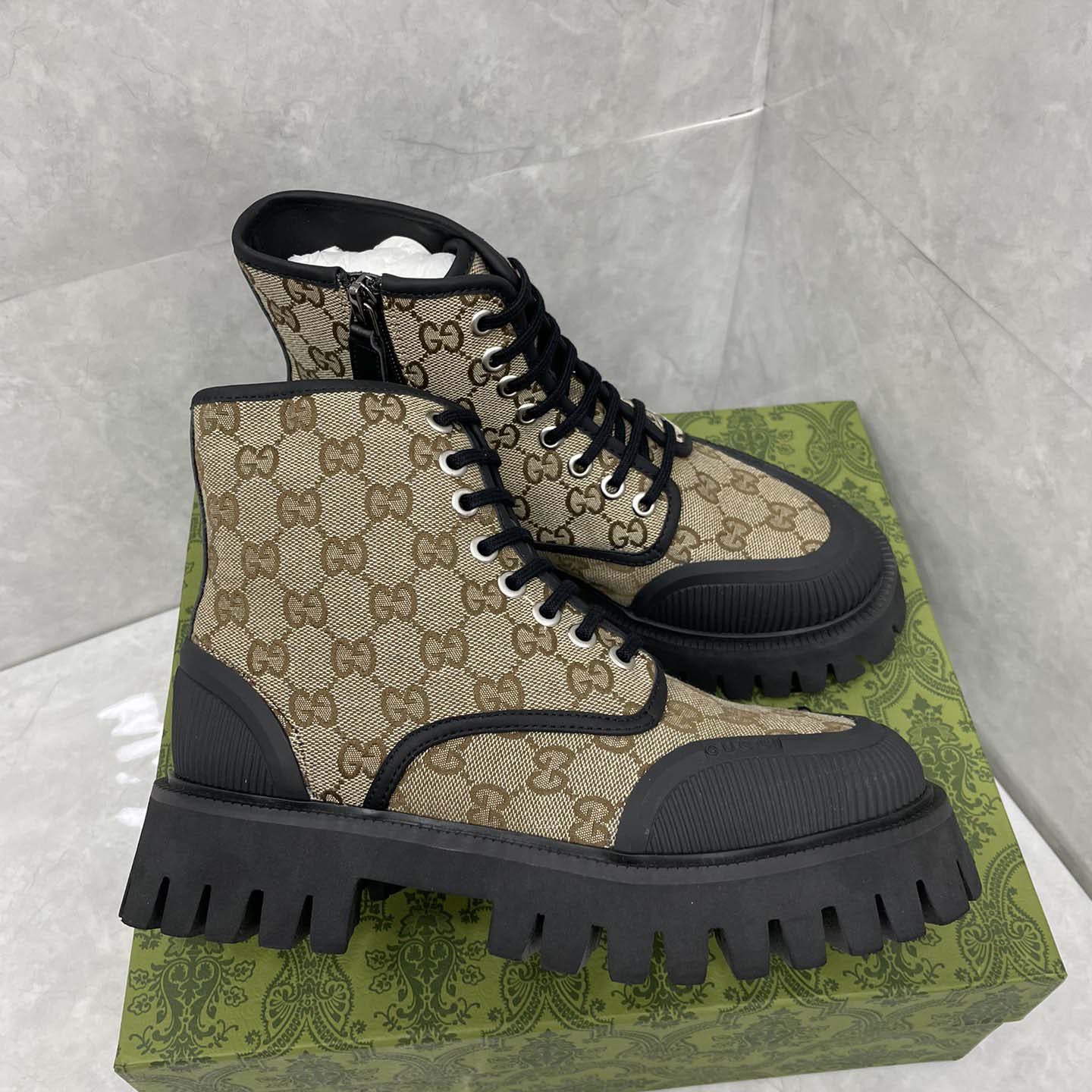 Gucci GG Canvas Boots  - 