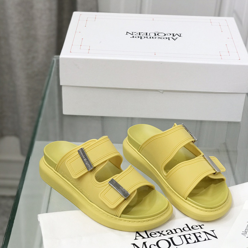 Alexander Mqueen Women's Hybrid Slide In Anise/Silver - 