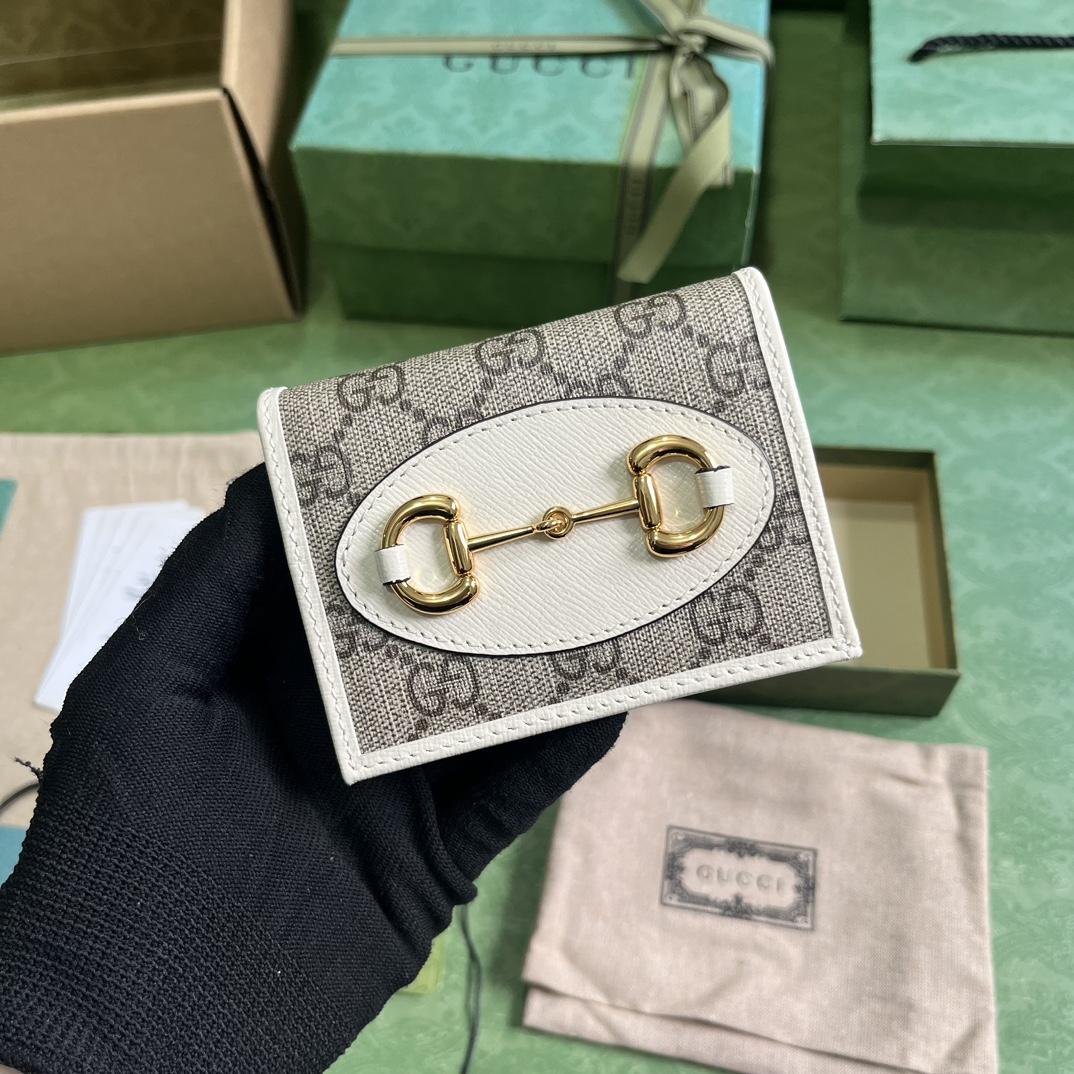 Gucci Horsebit 1955 Card Case Wallet - PerfectKickZ