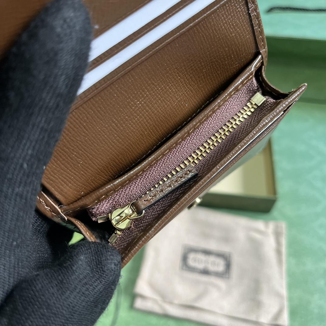 Gucci Horsebit 1955 Card Case Wallet - PerfectKickZ