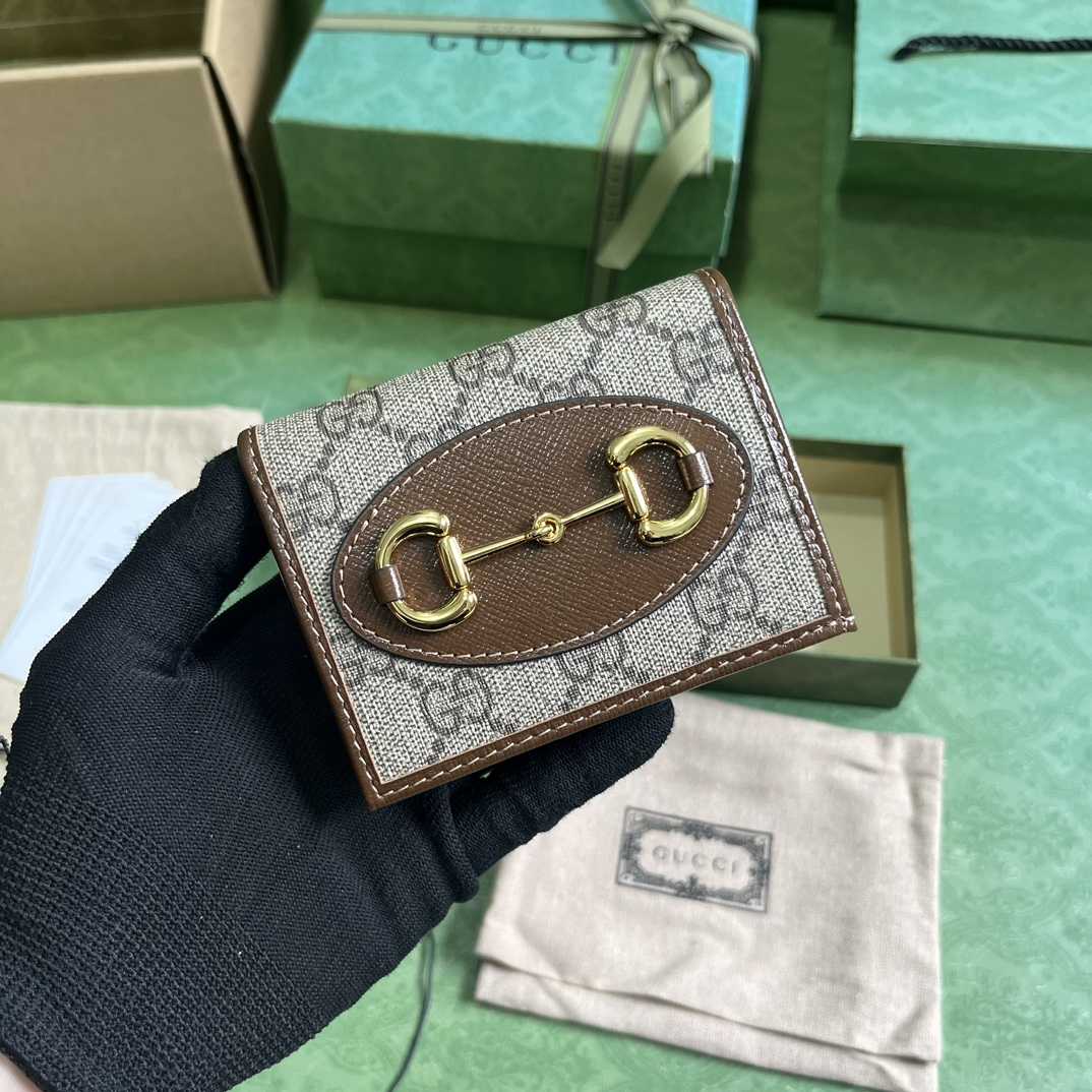 Gucci Horsebit 1955 Card Case Wallet - PerfectKickZ