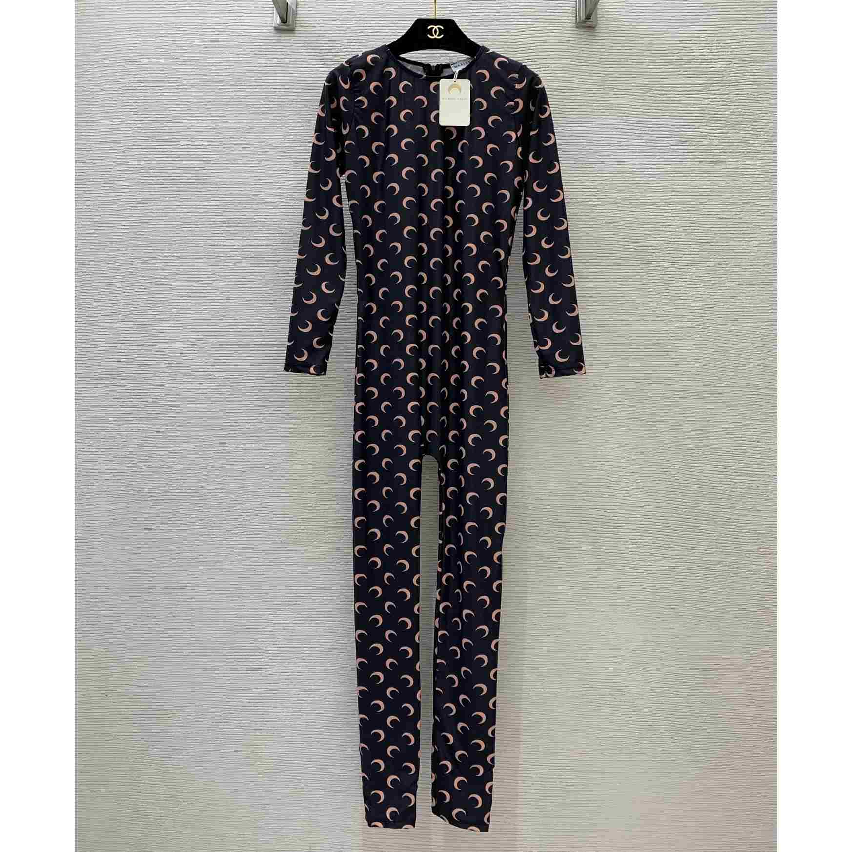 Marine Serre Tan All Over Moon Jumpsuit - PerfectKickZ