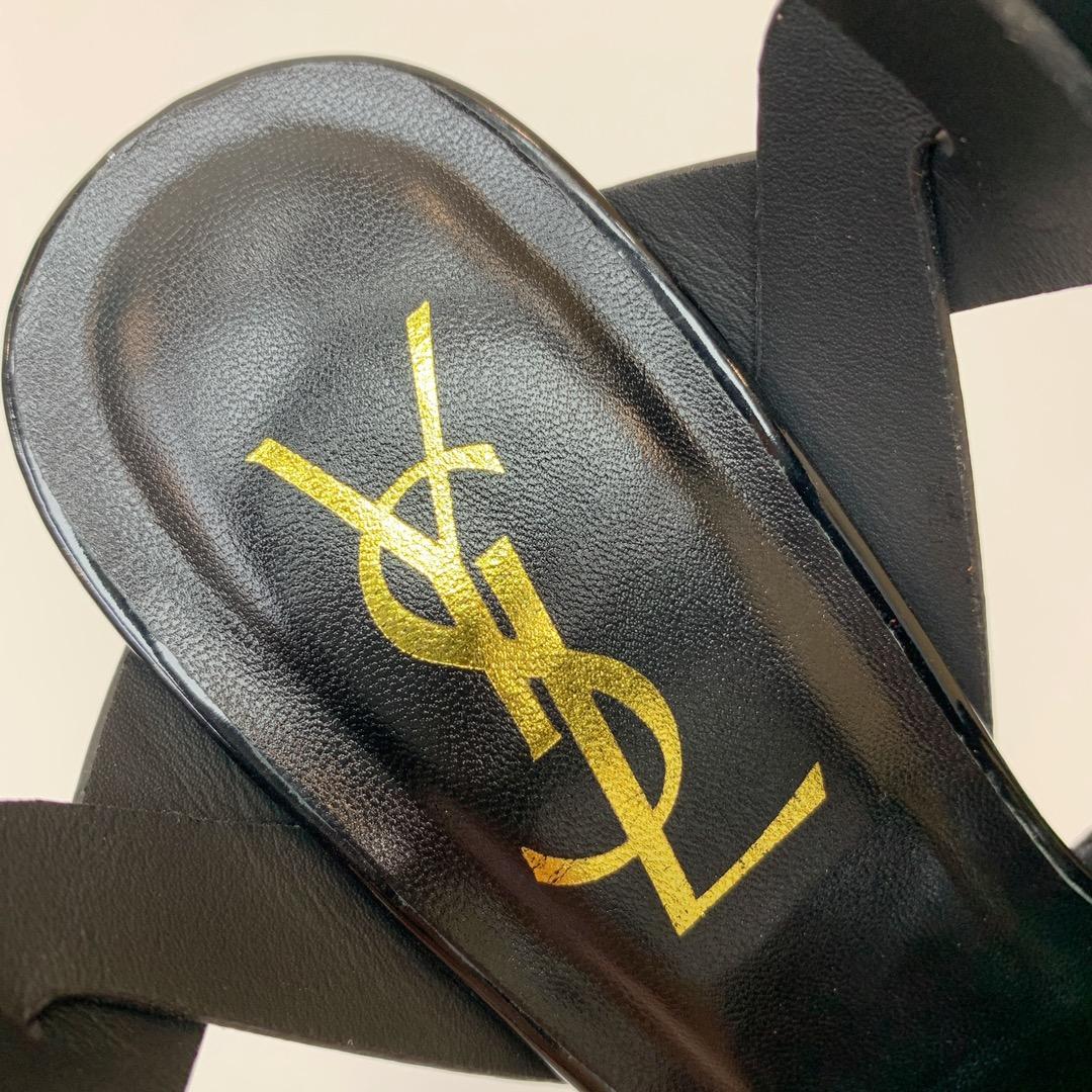 Saint Laurent Tribute Platform Sandals In Patent Leather - PerfectKickZ