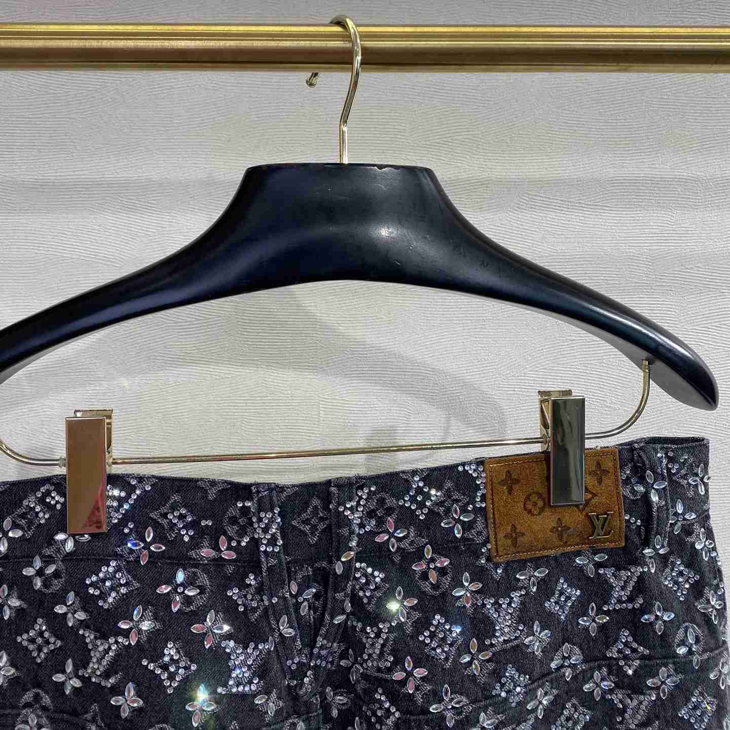 Louis Vuitton Embroidered Monogram Baggy Denim Pants   1ABY8N - PerfectKickZ
