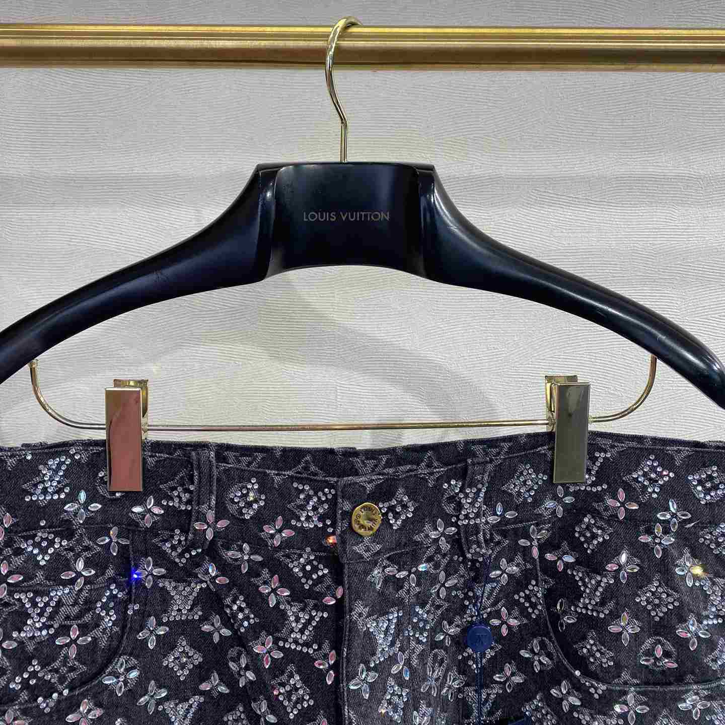 Louis Vuitton Embroidered Monogram Baggy Denim Pants   1ABY8N - PerfectKickZ
