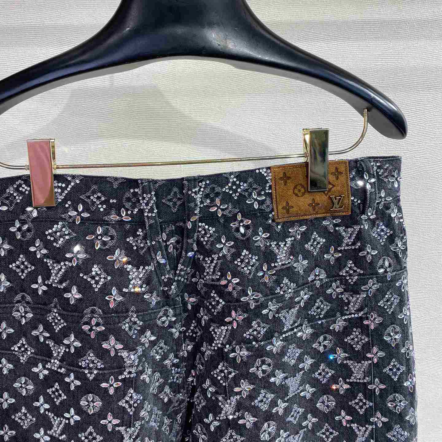 Louis Vuitton Embroidered Monogram Baggy Denim Pants   1ABY8N - PerfectKickZ