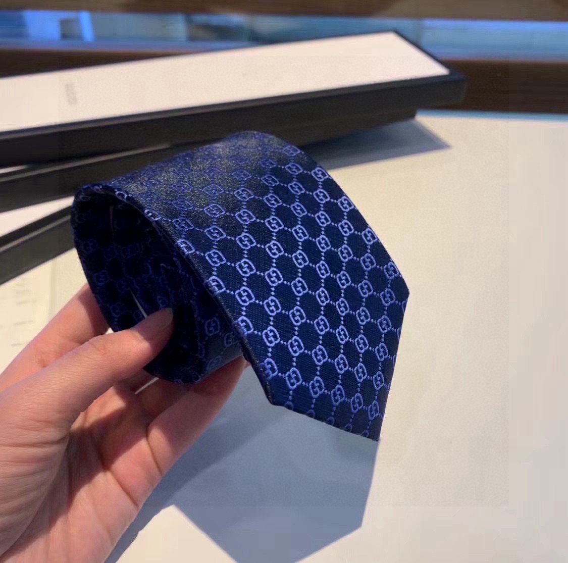 Gucci GG Pattern Silk Tie - PerfectKickZ
