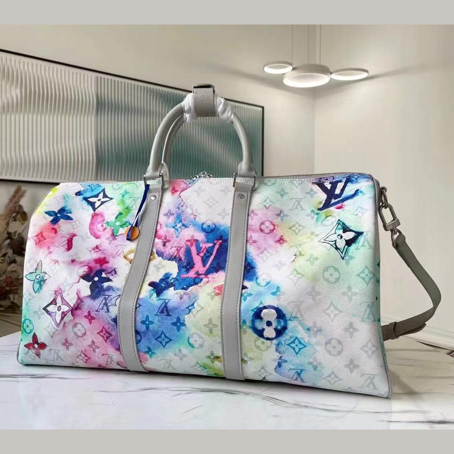 Louis Vuitton Keepall 50 Monogram Watercolor - PerfectKickZ