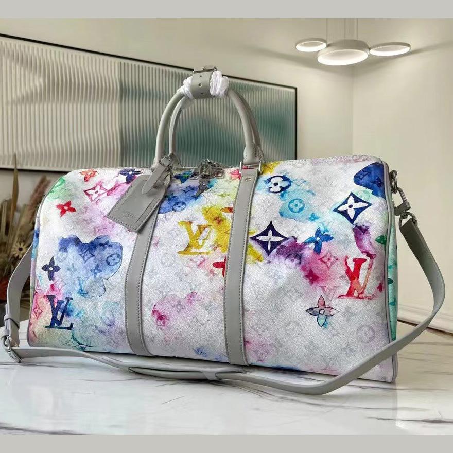 Louis Vuitton Keepall 50 Monogram Watercolor - PerfectKickZ
