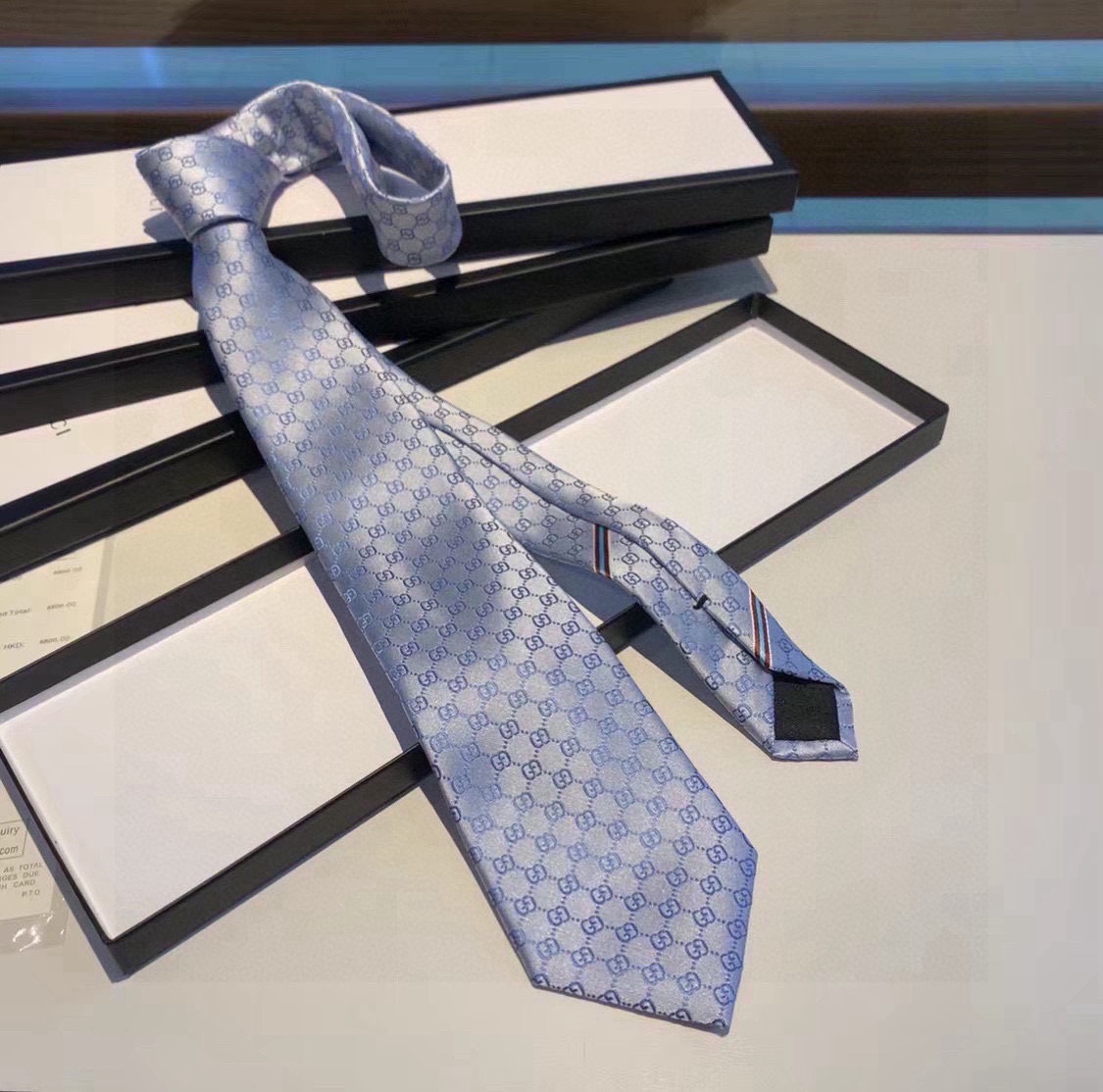Gucci GG Pattern Silk Tie - PerfectKickZ