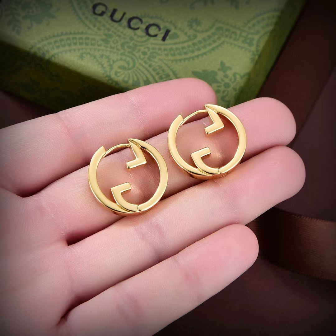 Gucci Blondie Hoop Earrings - PerfectKickZ