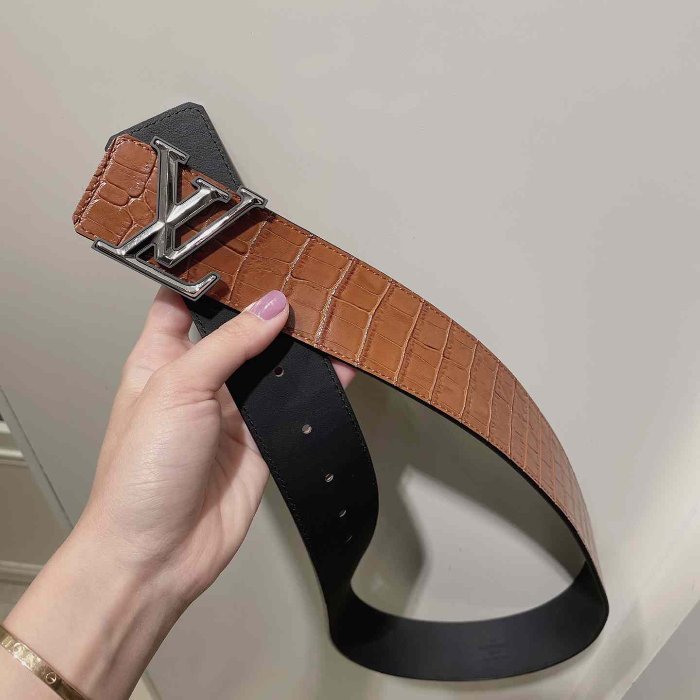 Louis Vuitton LV Pyramide 40mm Belt   - PerfectKickZ