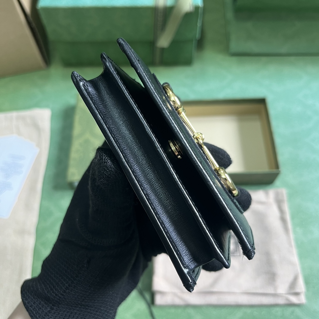Gucci Horsebit 1955 Card Case Wallet - PerfectKickZ