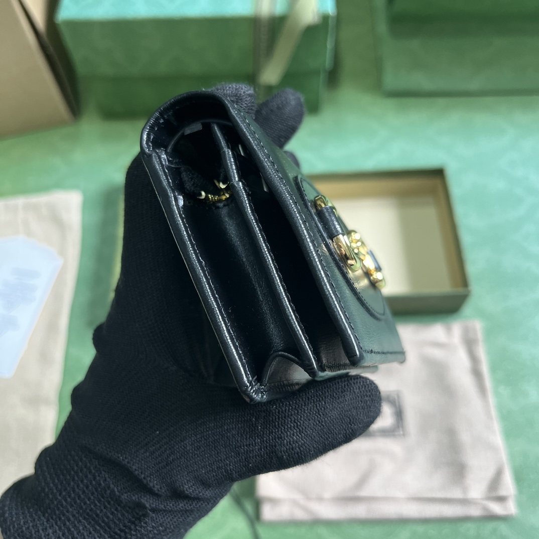Gucci Horsebit 1955 Card Case Wallet - PerfectKickZ