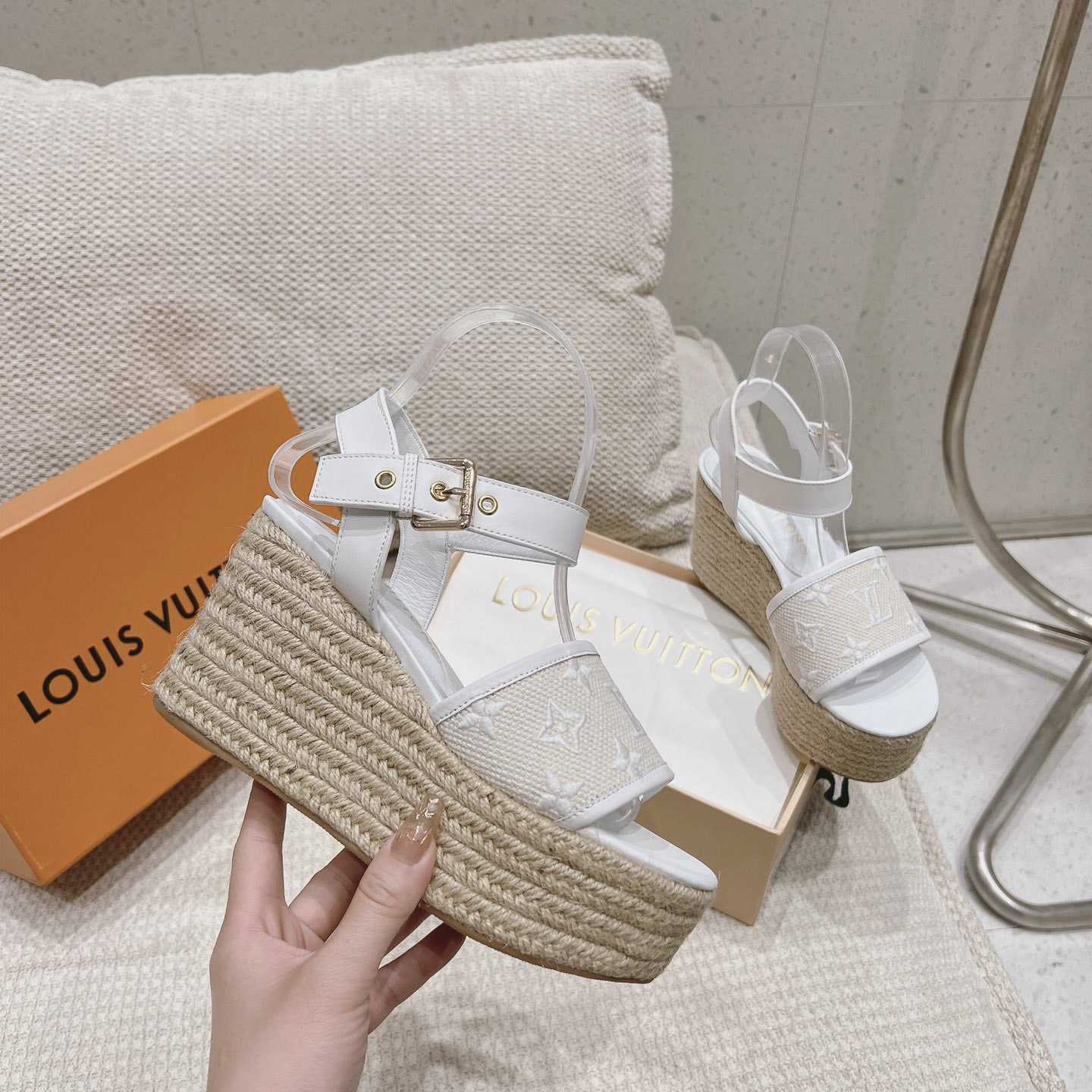 Louis Vuitton Starboard Wedge Sandal   - PerfectKickZ