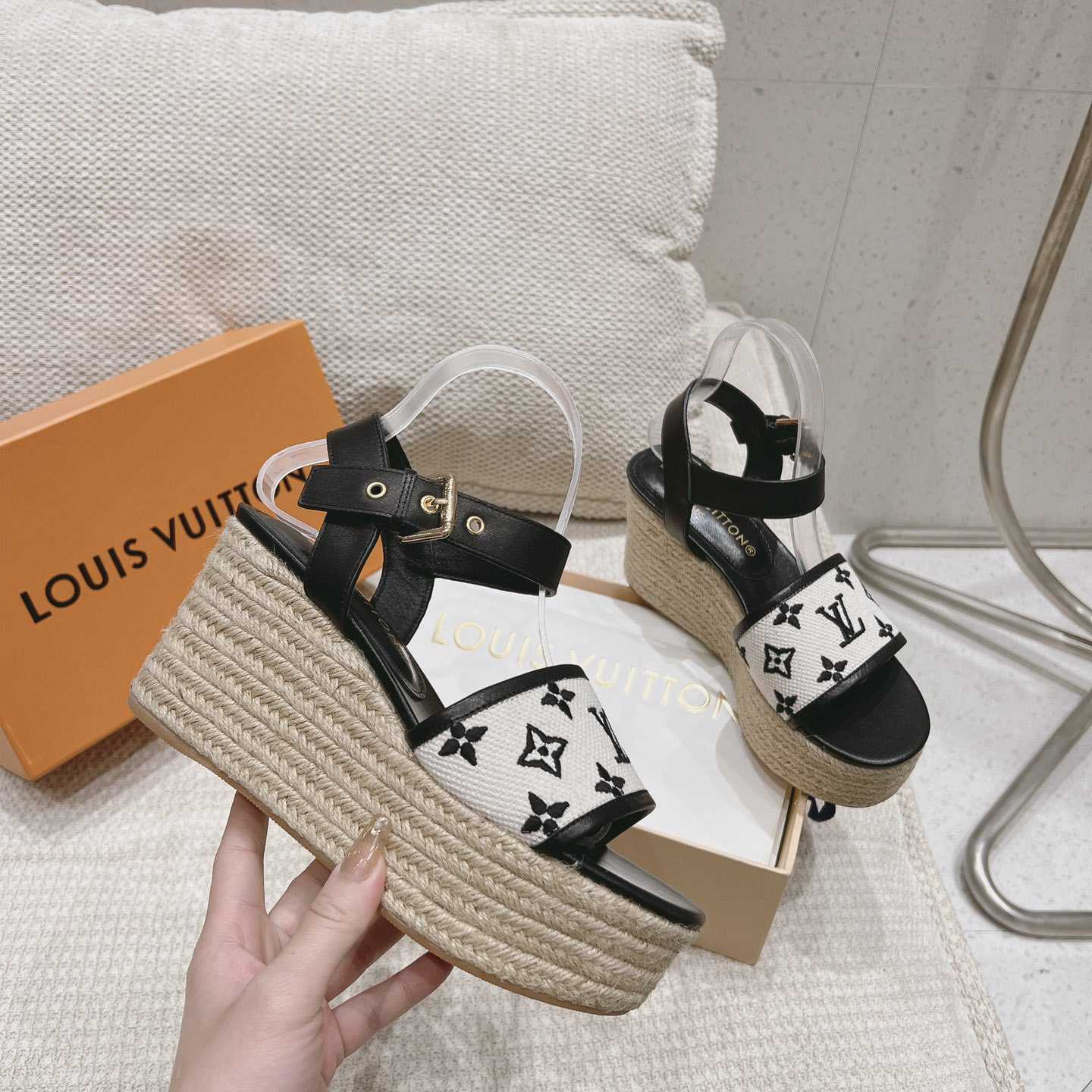 Louis Vuitton Starboard Wedge Sandal   - PerfectKickZ