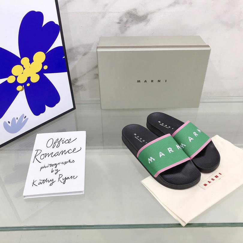 Marni Intarsia-knit Flat Slides - PerfectKickZ