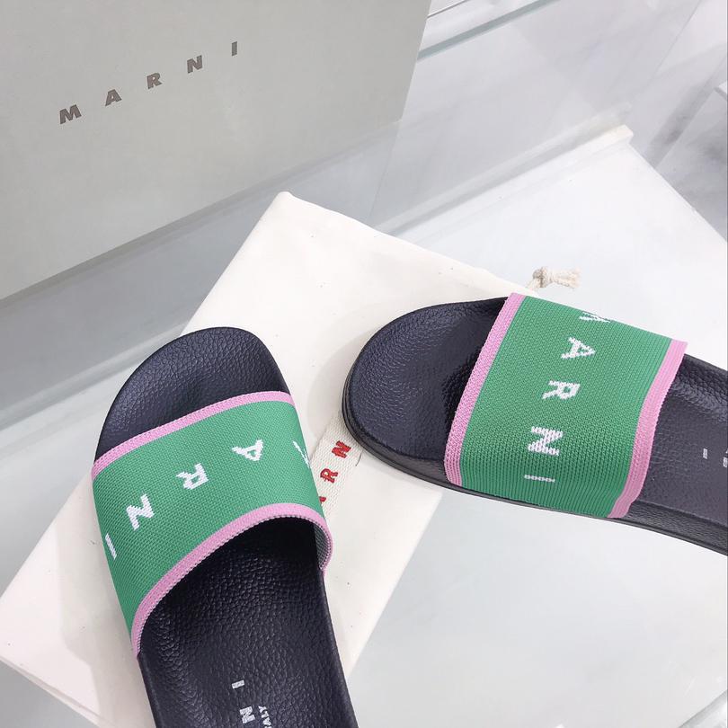 Marni Intarsia-knit Flat Slides - PerfectKickZ