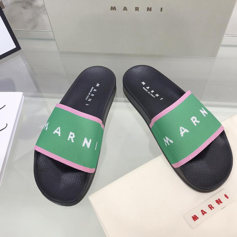 Marni Intarsia-knit Flat Slides - PerfectKickZ