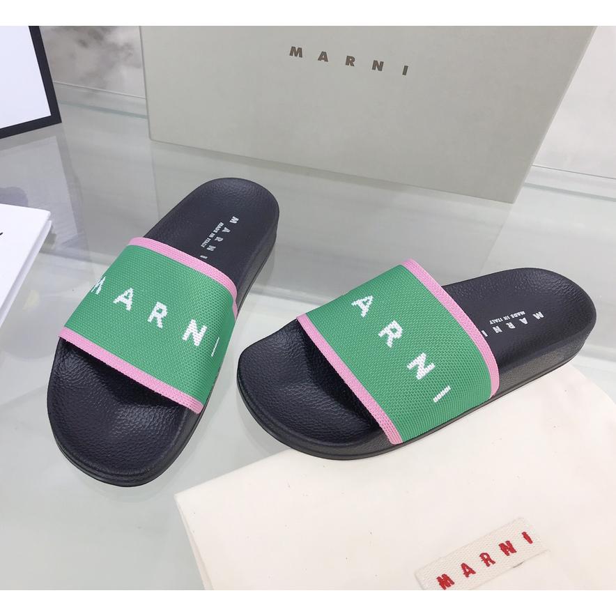 Marni Intarsia-knit Flat Slides - PerfectKickZ