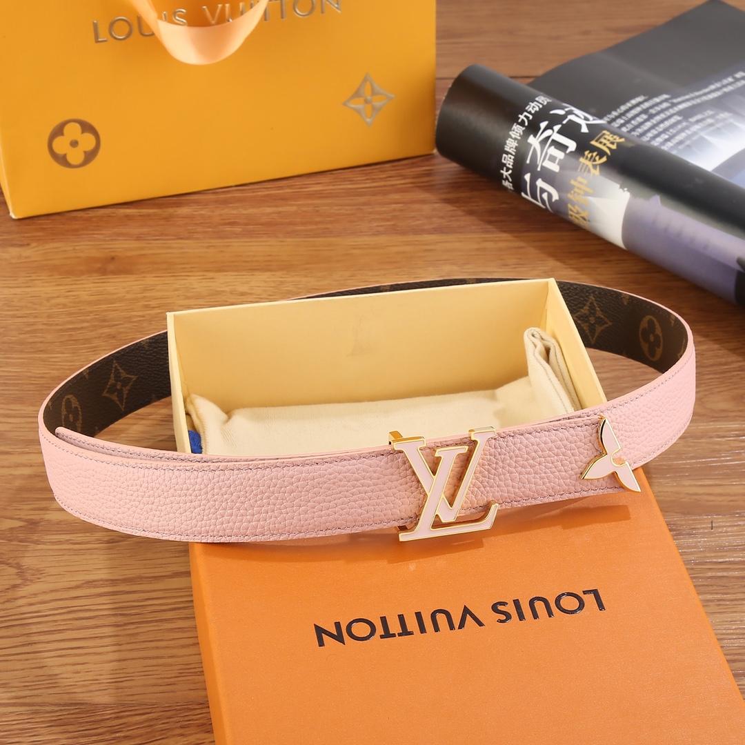 Louis Vuitton Pretty LV Enamel 30mm Reversible Belt   M8231U - PerfectKickZ