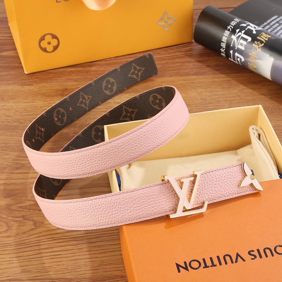 Louis Vuitton Pretty LV Enamel 30mm Reversible Belt   M8231U - PerfectKickZ
