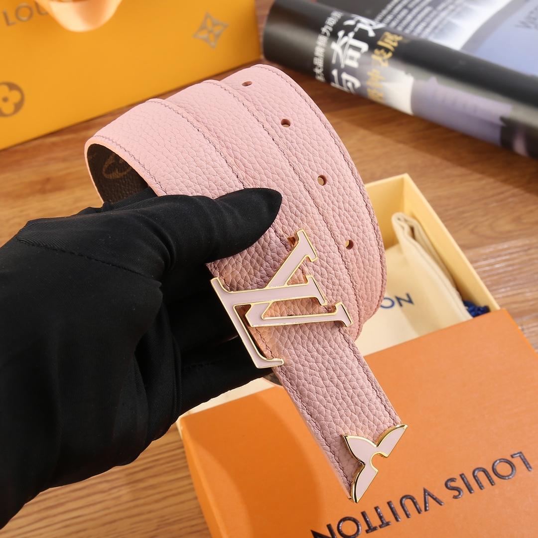 Louis Vuitton Pretty LV Enamel 30mm Reversible Belt   M8231U - PerfectKickZ