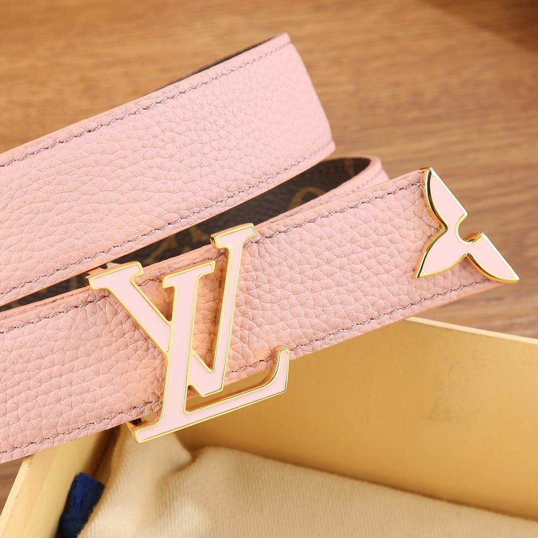 Louis Vuitton Pretty LV Enamel 30mm Reversible Belt   M8231U - PerfectKickZ