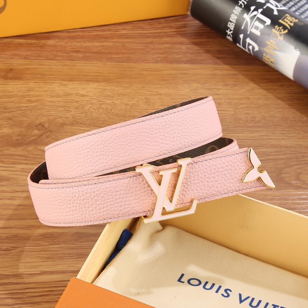 Louis Vuitton Pretty LV Enamel 30mm Reversible Belt   M8231U - PerfectKickZ
