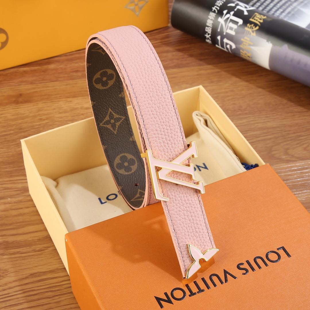 Louis Vuitton Pretty LV Enamel 30mm Reversible Belt   M8231U - PerfectKickZ