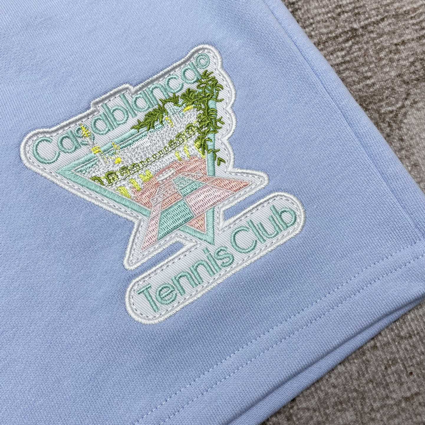 Casablanca Tennis Club Icon-appliqué Shorts    c724 - PerfectKickZ