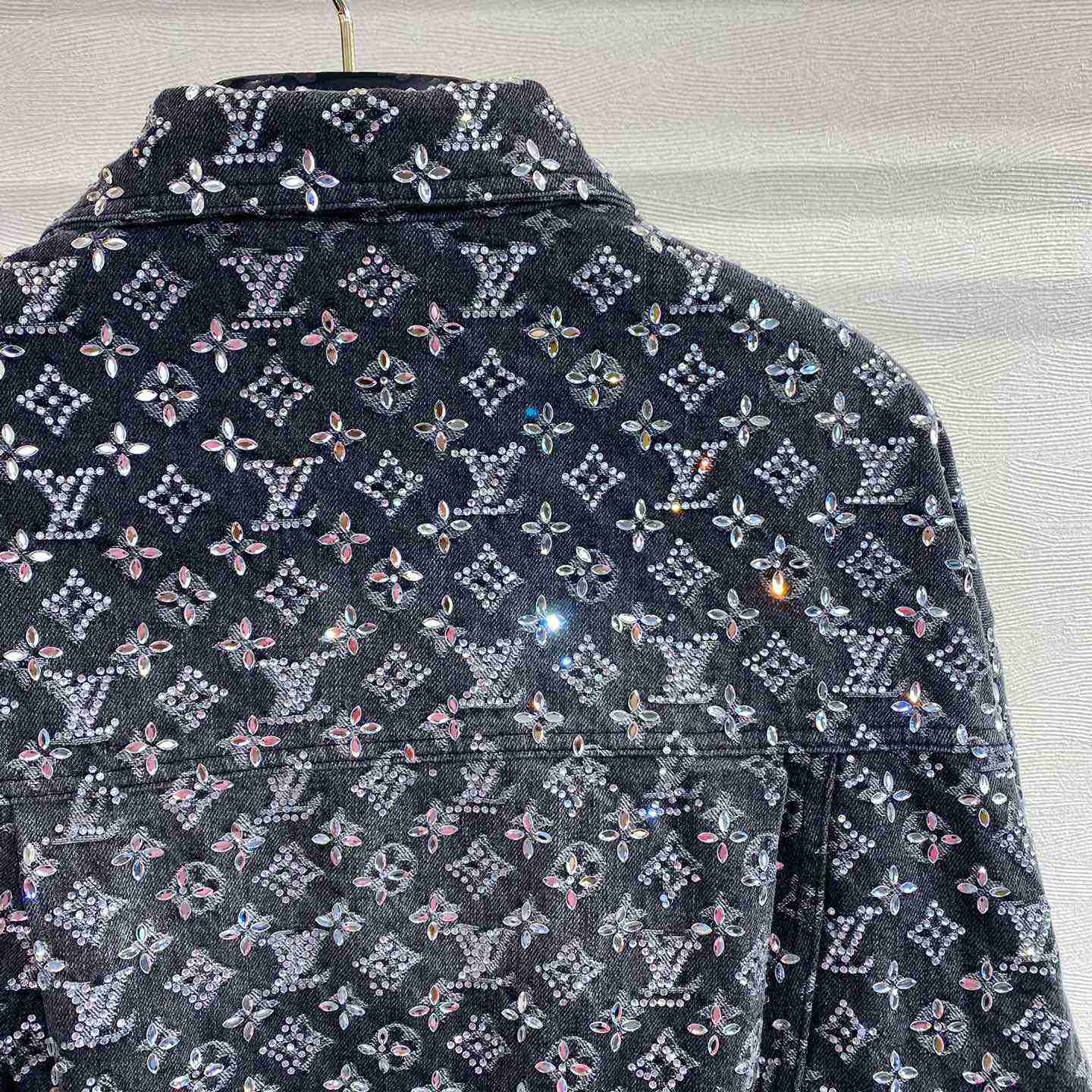 Louis Vuitton Embroidered Monogram Denim Overshirt    1ABY8X - PerfectKickZ