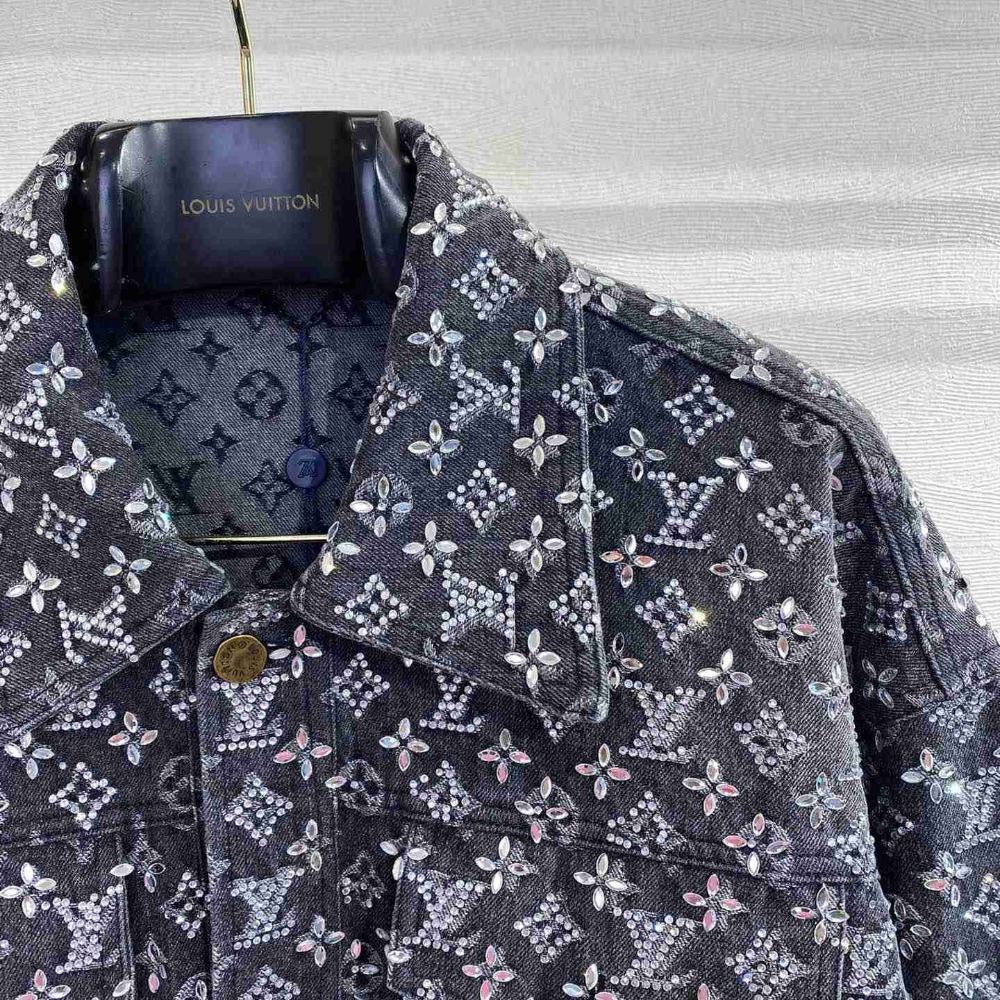 Louis Vuitton Embroidered Monogram Denim Overshirt    1ABY8X - PerfectKickZ