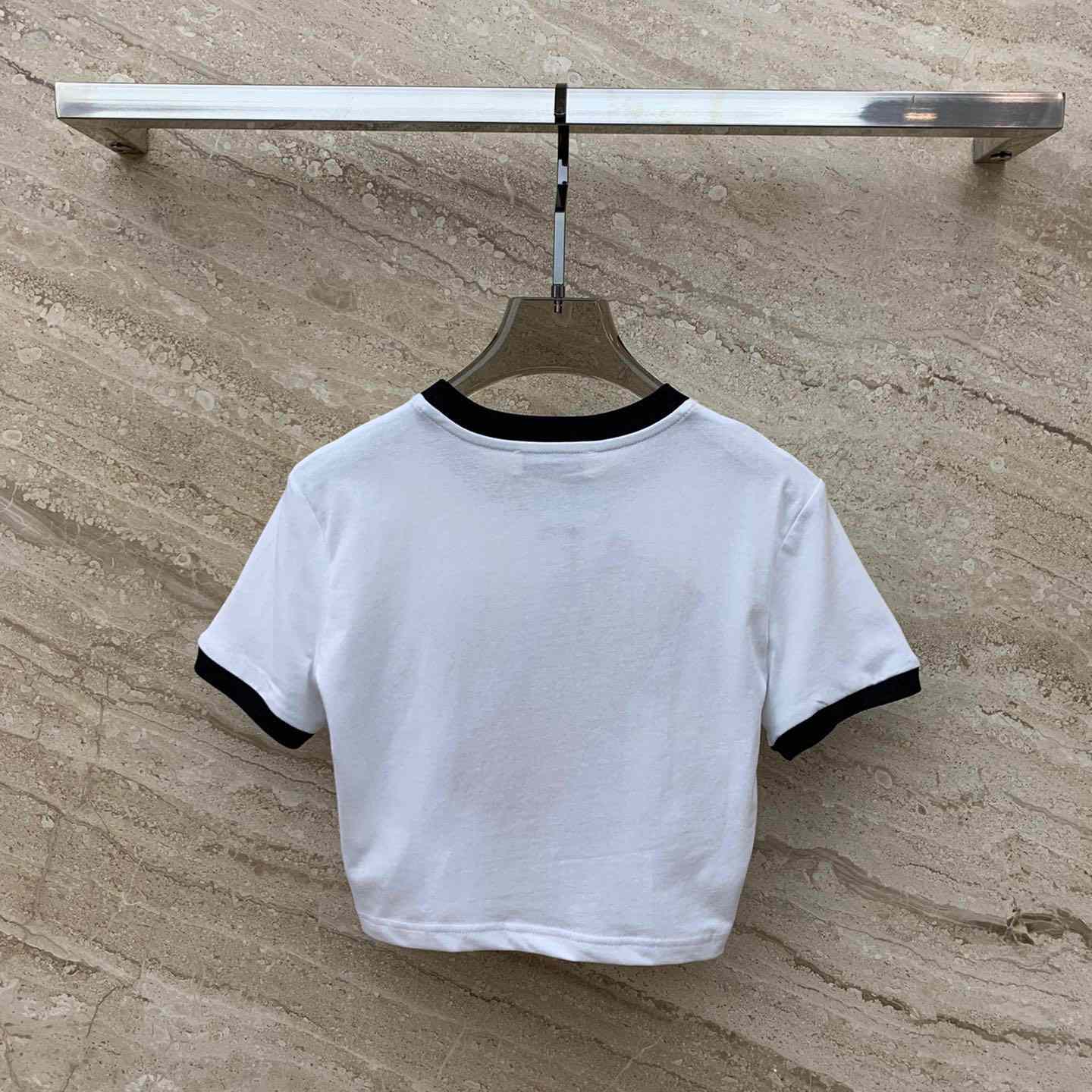 Miu Miu Logo-Printed Cropped T-Shirt - 