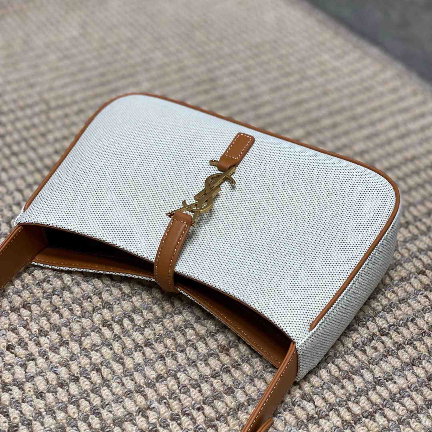 Saint Laurent LE 5 À 7 In Canvas And Leather  - 