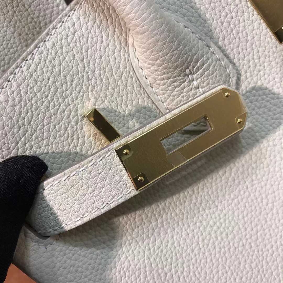 Hermes Birkin 30 Craie Clemence Gold Hardware   (30-22-16cm) - PerfectKickZ