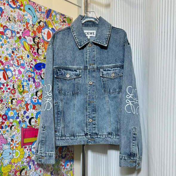 Loewe Anagram Jacket In Denim In Blue  - PerfectKickZ