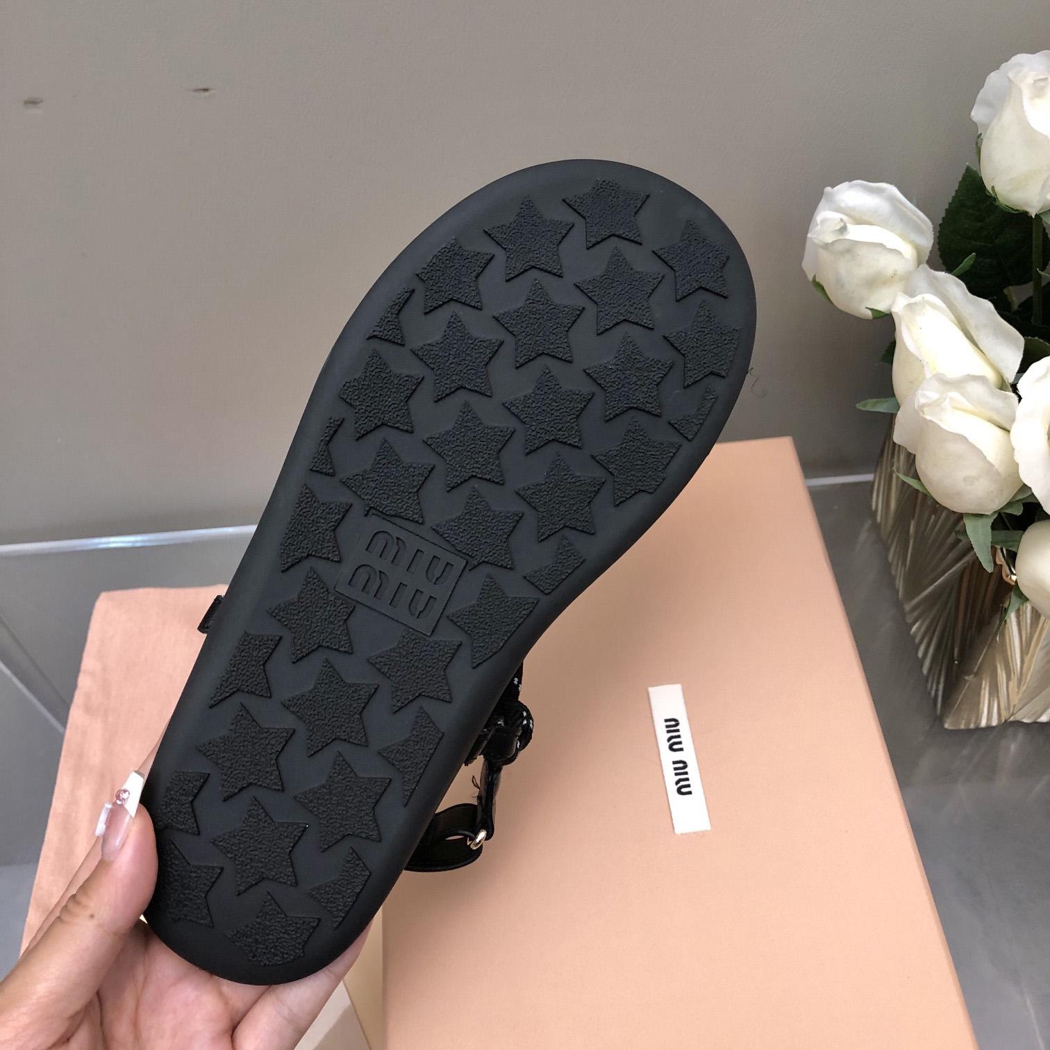 Miu Miu Riviere Cord And Leather Sandals - PerfectKickZ