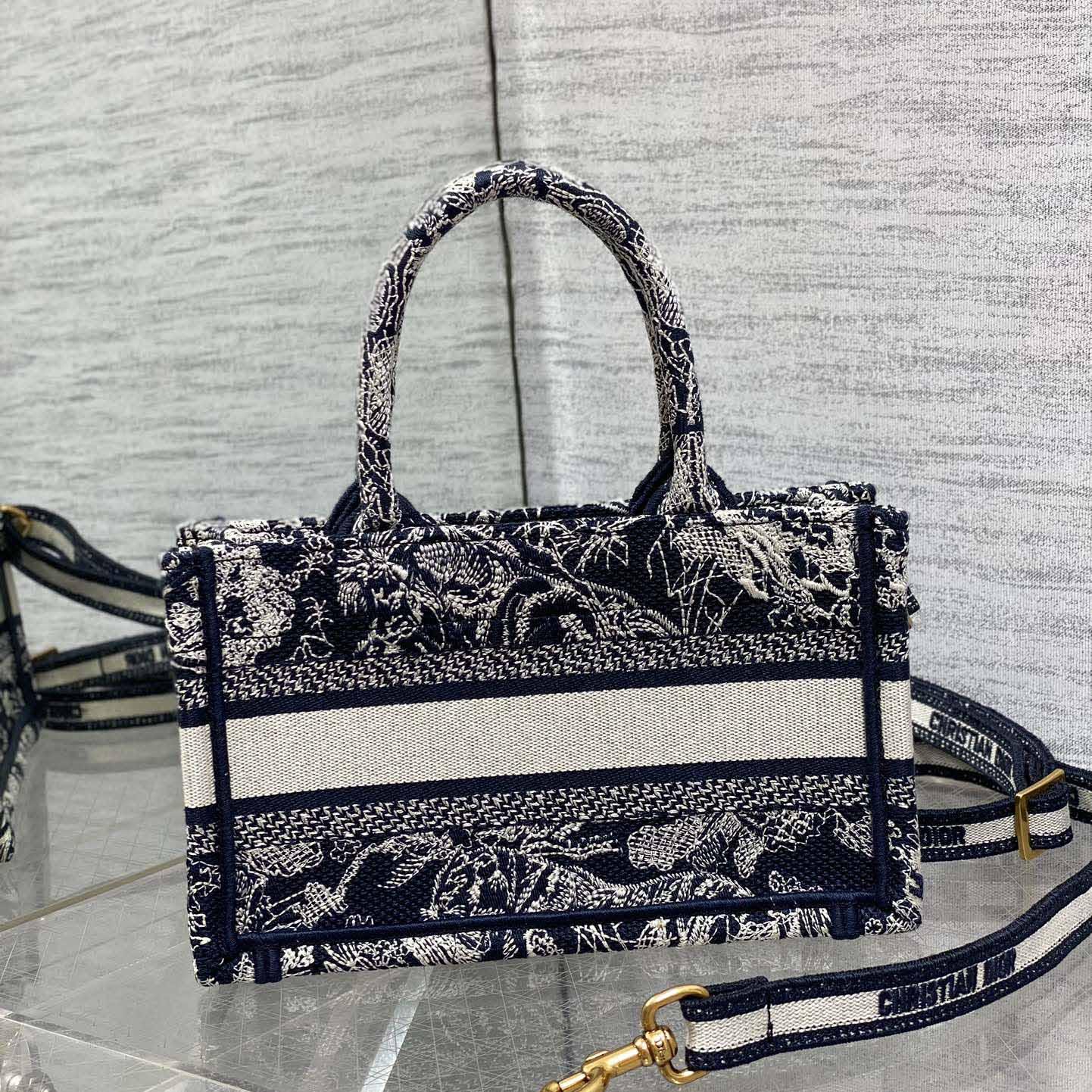 Dior Mini Dior Book Tote With Strap - PerfectKickZ