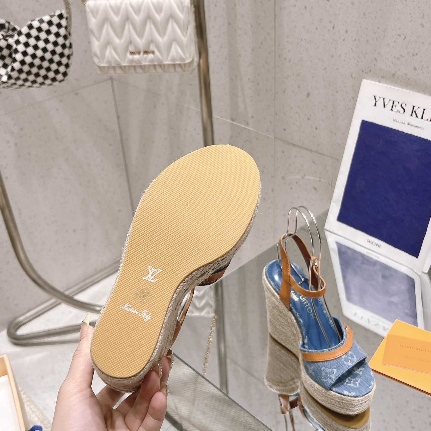 Louis Vuitton Helios Wedge Sandal   - PerfectKickZ