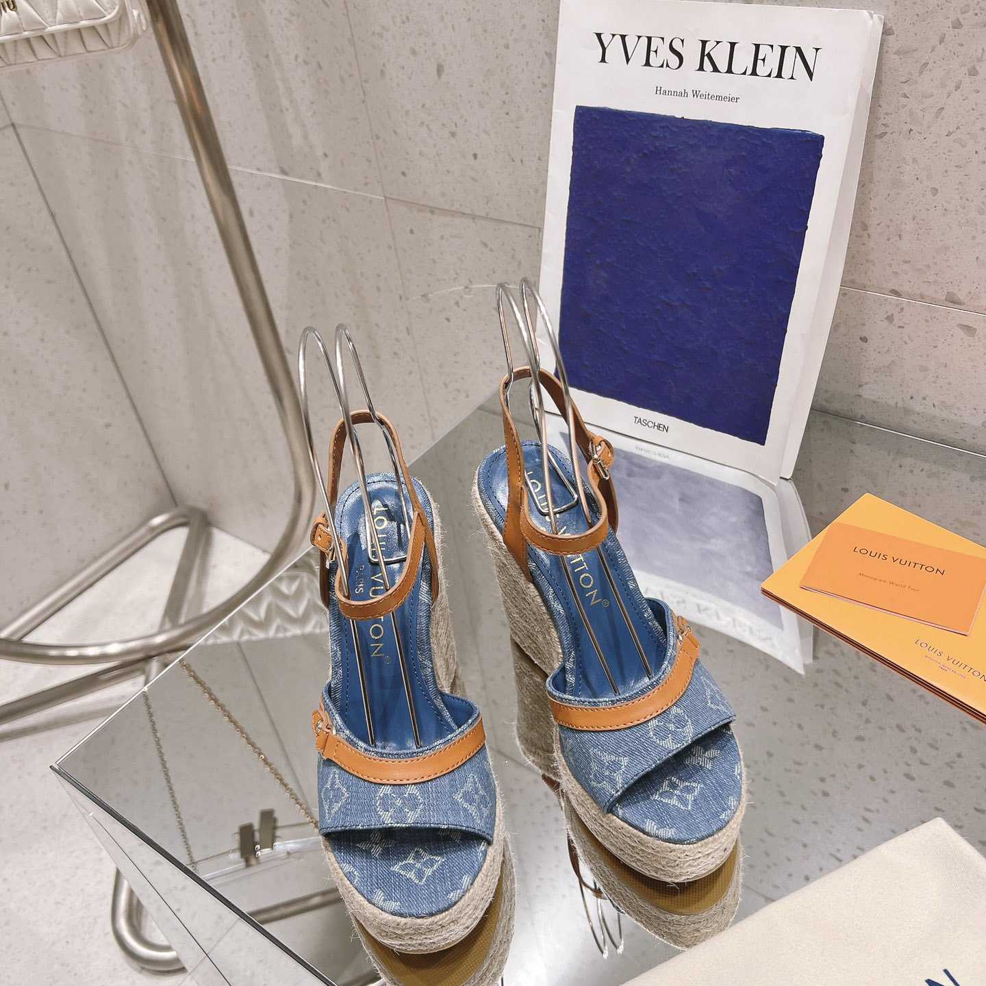 Louis Vuitton Helios Wedge Sandal   - PerfectKickZ