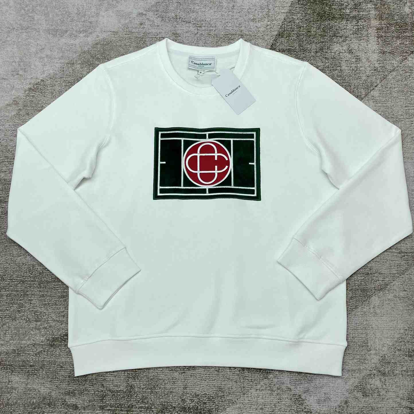 Casablanca Tennis Court Chenille Crew Sweat - PerfectKickZ
