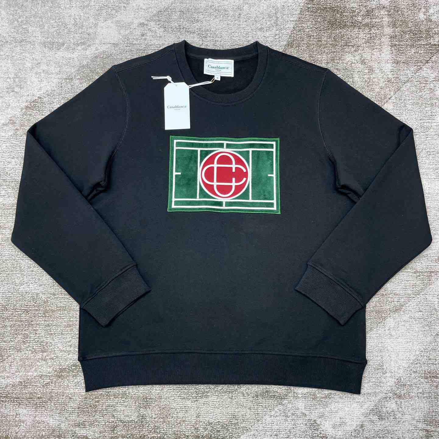 Casablanca Tennis Court Chenille Crew Sweat - PerfectKickZ