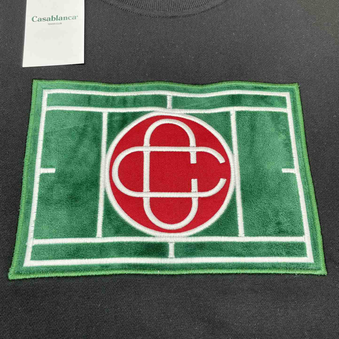 Casablanca Tennis Court Chenille Crew Sweat - PerfectKickZ