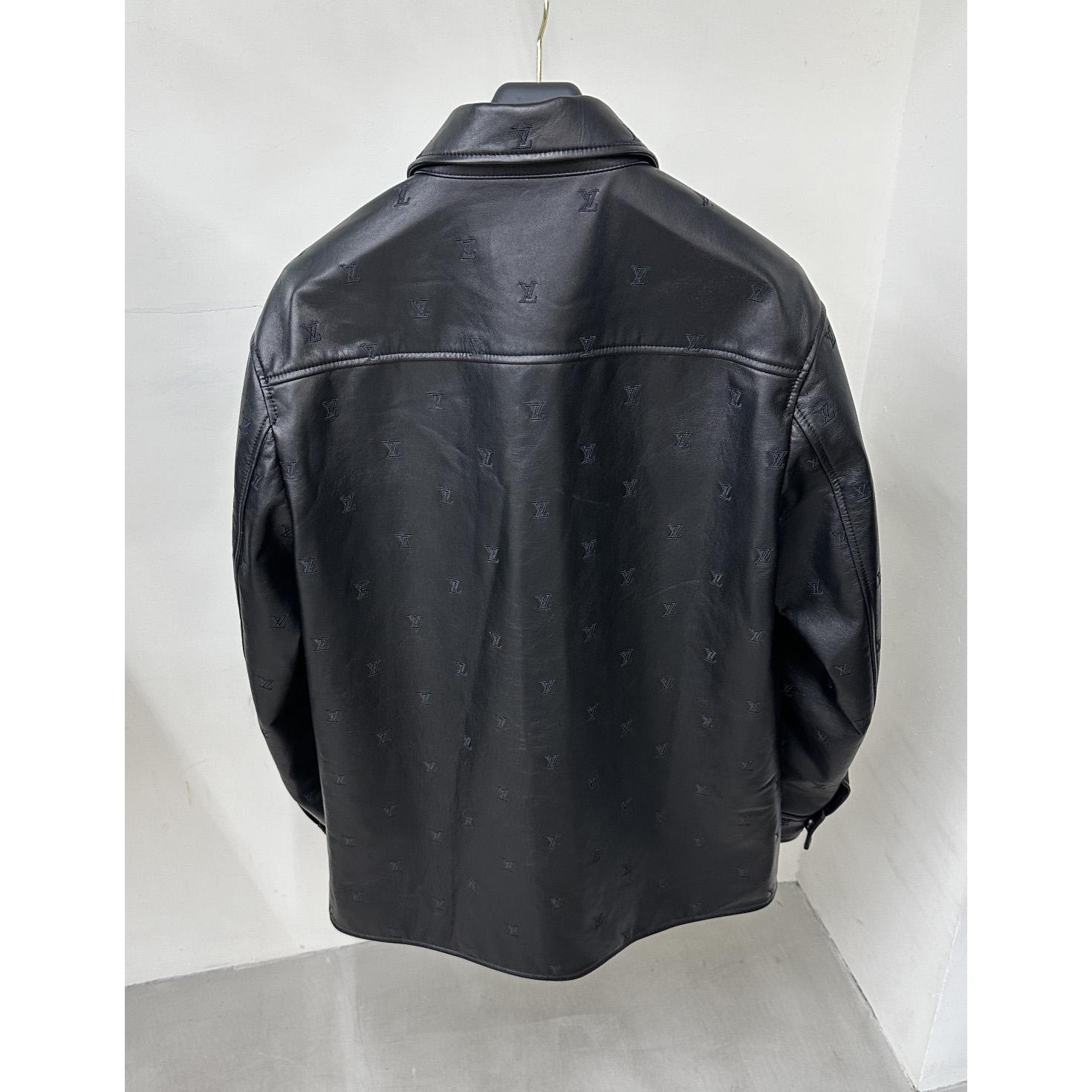 Louis Vuitton Embroidered Leather Signature Overshirt     1AFIOJ - PerfectKickZ