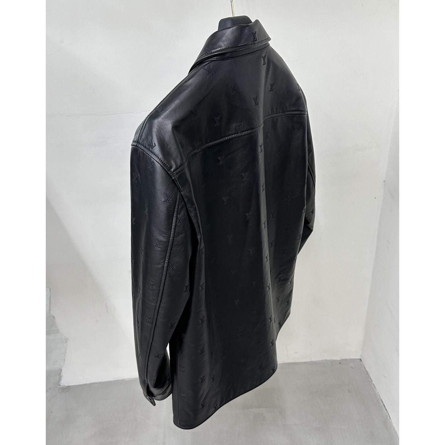 Louis Vuitton Embroidered Leather Signature Overshirt     1AFIOJ - PerfectKickZ