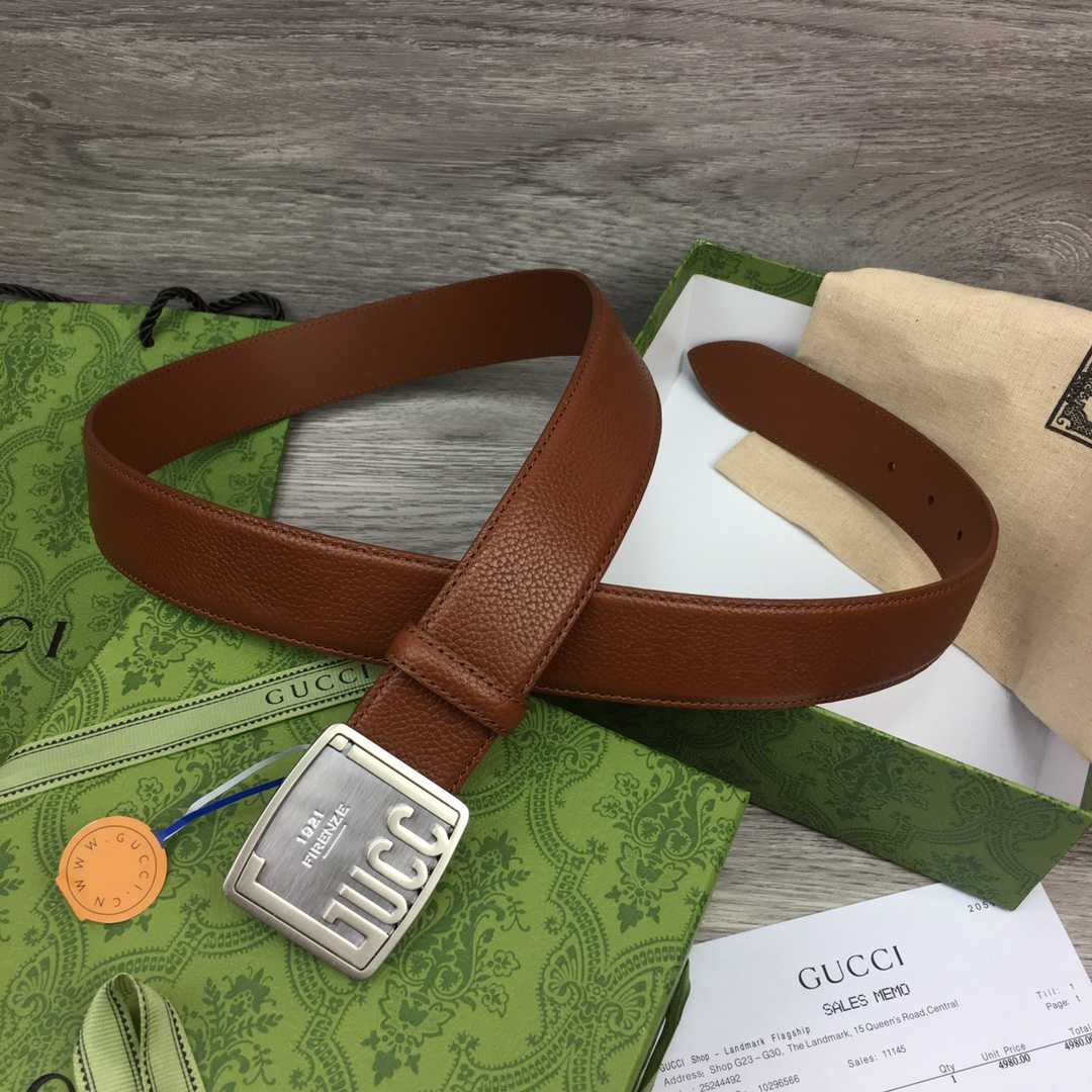 Gucci Leather Belt  35mm - PerfectKickZ